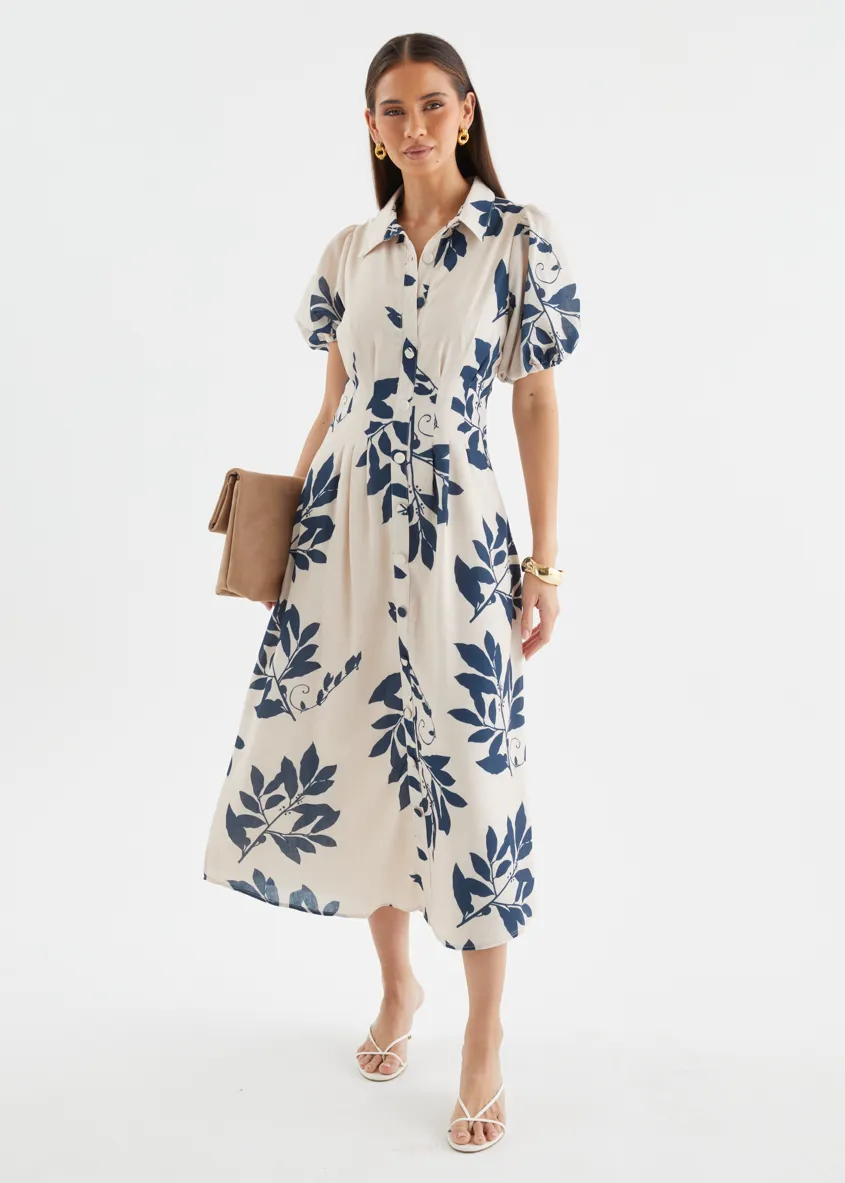 Janessa Maxi Dress - Navy Leaf sold by Gingham & Heels product image thumbnail 2