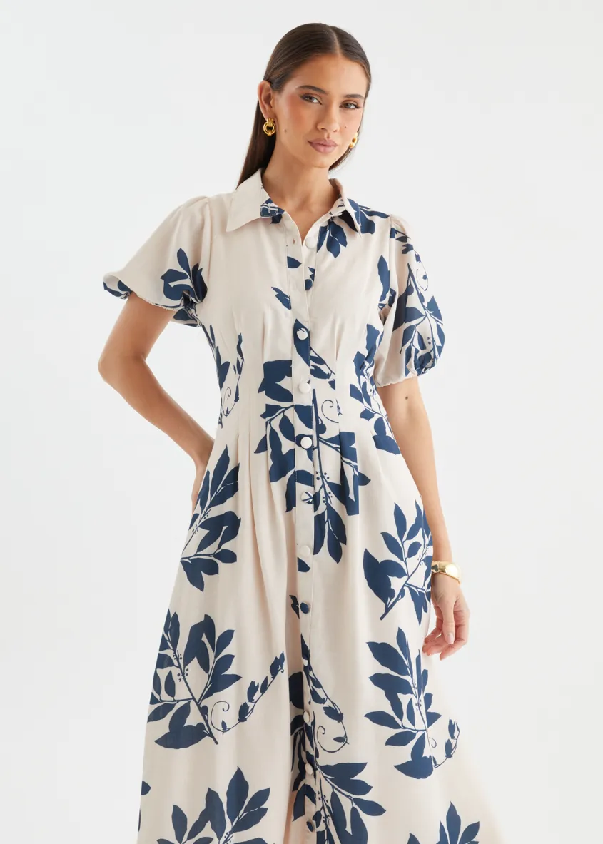 Janessa Maxi Dress - Navy Leaf sold by Gingham & Heels product image thumbnail 4