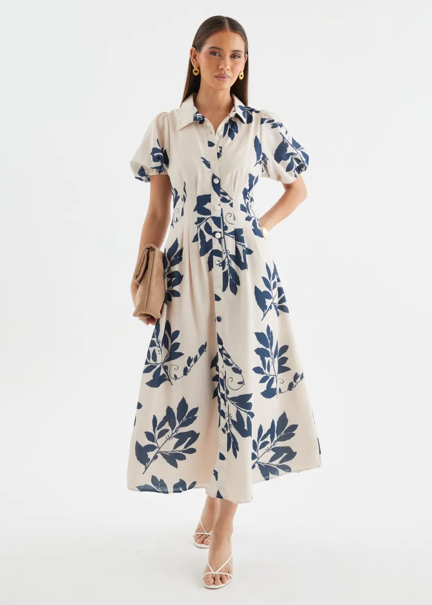 Janessa Maxi Dress - Navy Leaf sold by Gingham & Heels product image thumbnail 3