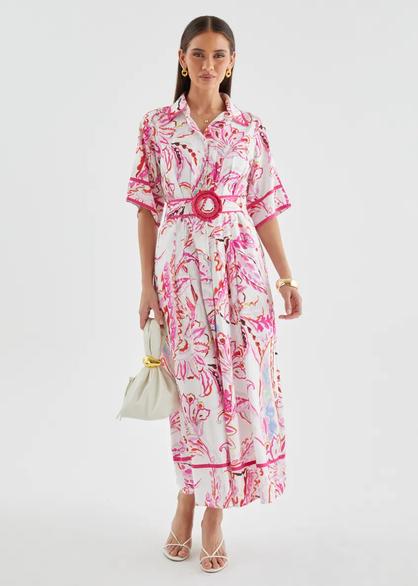 Delaney Maxi Dress - Botanical Pink sold by Gingham & Heels