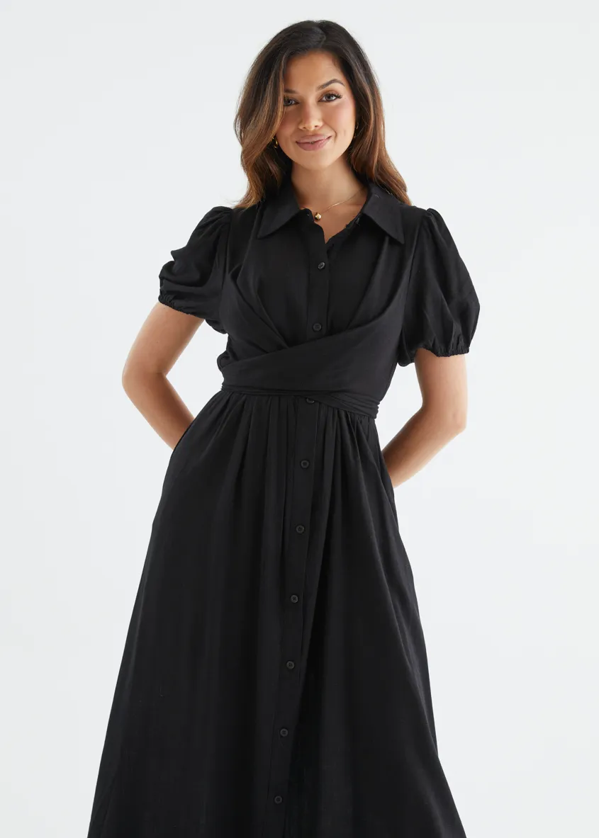 Taja Midi Dress - Black sold by Gingham & Heels product image thumbnail 2