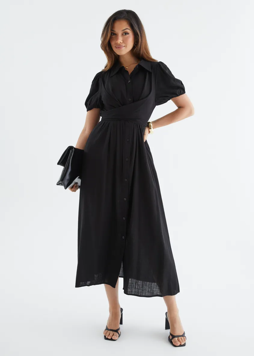 Taja Midi Dress - Black sold by Gingham & Heels product image thumbnail 4