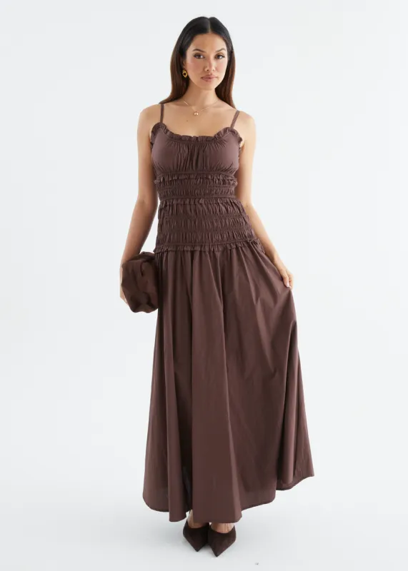 Rihana Maxi Dress - Chocolate sold by Gingham & Heels