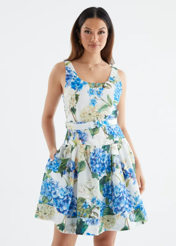 Kiele Dress - Blue Hydrangea sold by Gingham & Heels