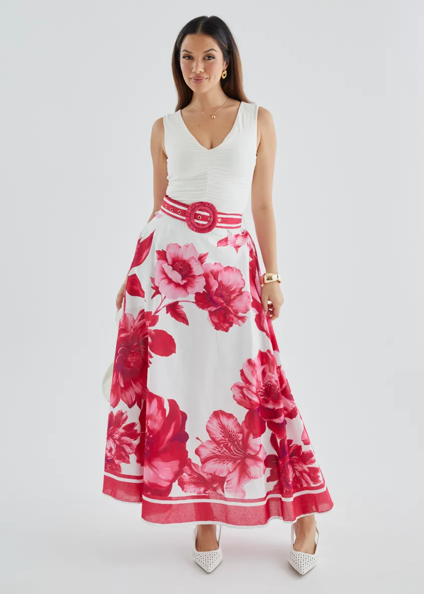 Dejana Maxi Skirt - Ruby Dahlia sold by Gingham & Heels product image thumbnail 5