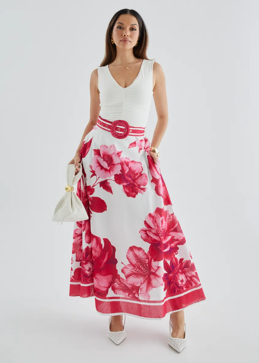 Dejana Maxi Skirt - Ruby Dahlia sold by Gingham & Heels product image thumbnail 3