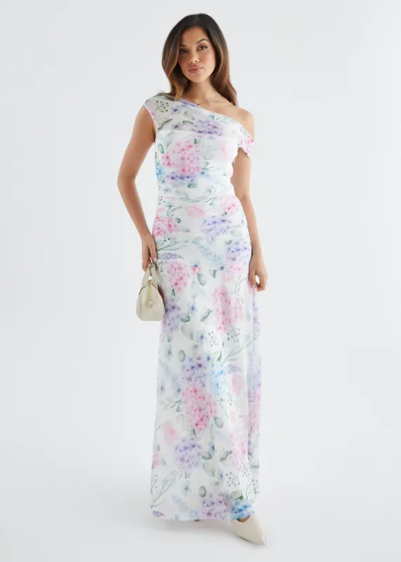 Cecilia Drop Shoulder Maxi Dress - Pastel Blossom sold by Gingham & Heels