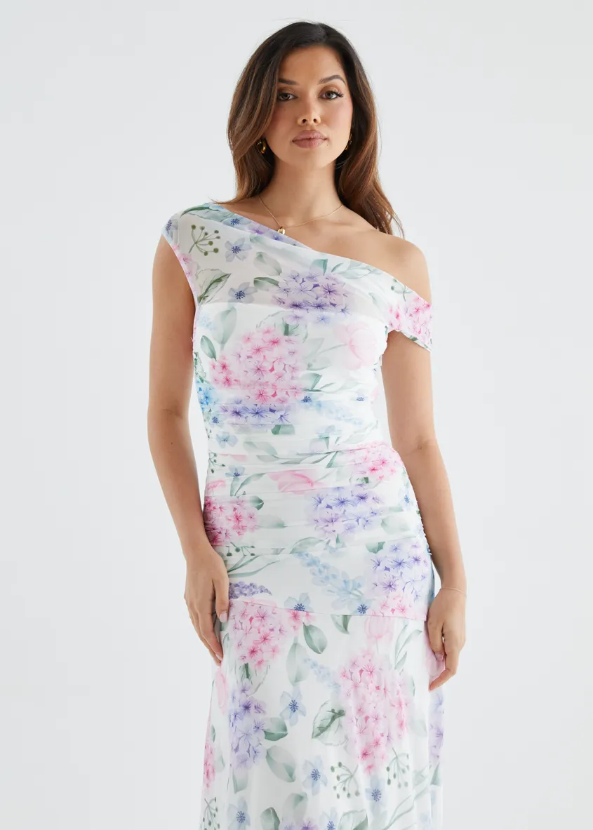 Cecilia Drop Shoulder Maxi Dress - Pastel Blossom sold by Gingham & Heels product image thumbnail 4