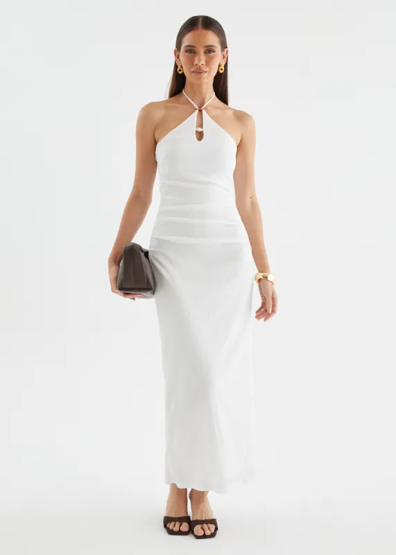 Lara Halter Maxi Dress - White sold by Gingham & Heels