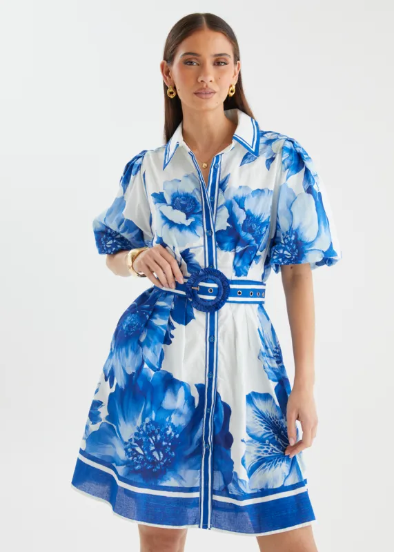 Dakotia Dress - Cobalt Dahlia sold by Gingham & Heels