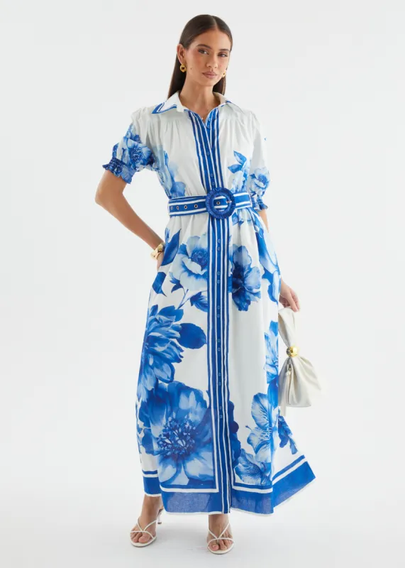 Dylan Maxi Dress - Cobalt Dahlia sold by Gingham & Heels