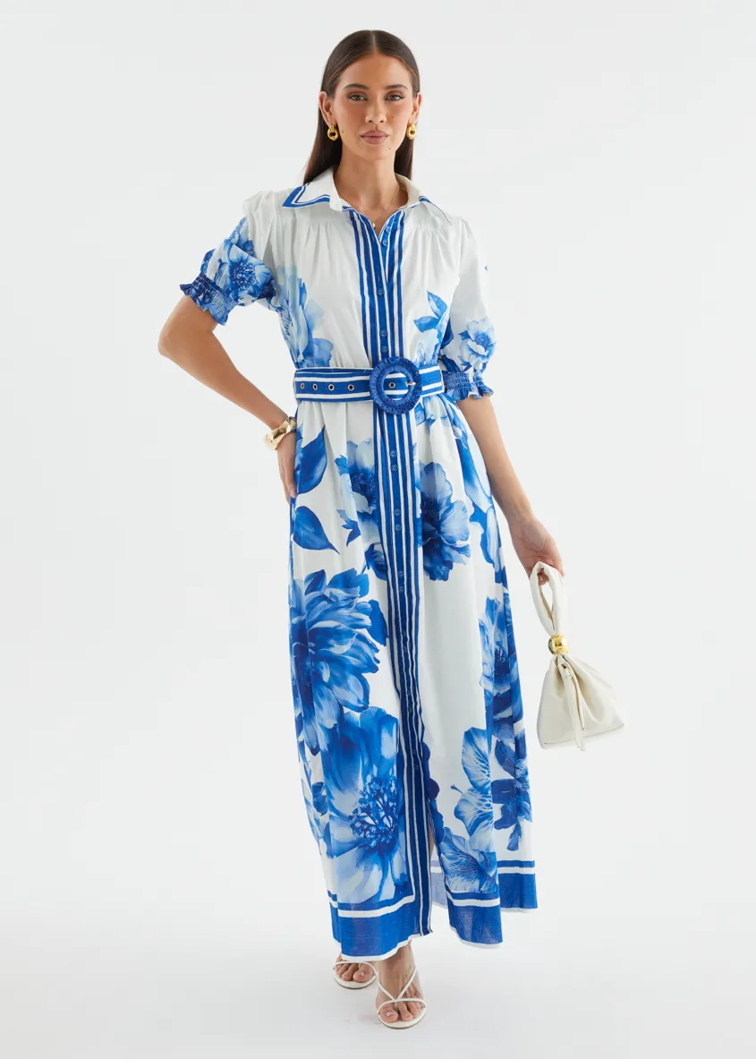 Dylan Maxi Dress - Cobalt Dahlia sold by Gingham & Heels product image thumbnail 4
