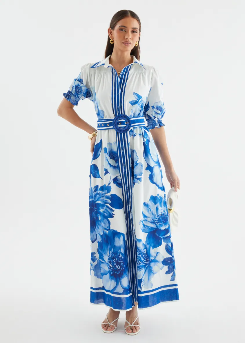 Dylan Maxi Dress - Cobalt Dahlia sold by Gingham & Heels product image thumbnail 5