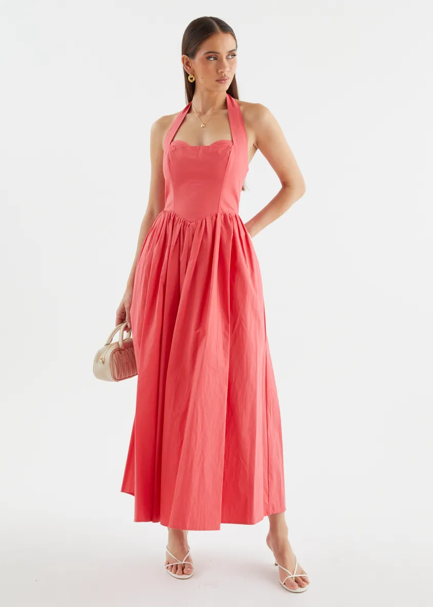 Karley Halter Midi Dress - Scarlet sold by Gingham & Heels product image thumbnail 2
