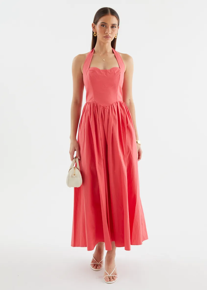Karley Halter Midi Dress - Scarlet sold by Gingham & Heels product image thumbnail 5