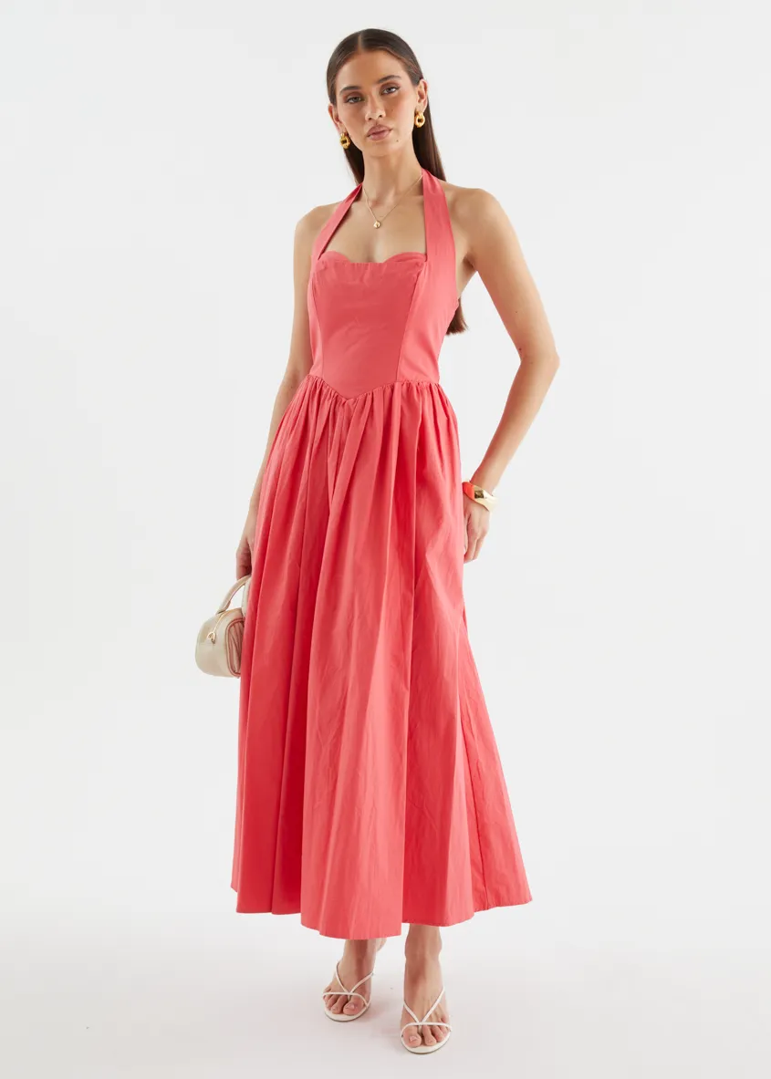 Karley Halter Midi Dress - Scarlet sold by Gingham & Heels product image thumbnail 4
