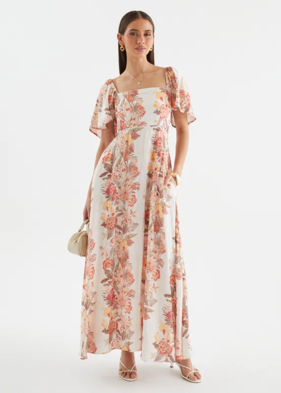 Ailea Maxi Dress - Blush Bloom sold by Gingham & Heels