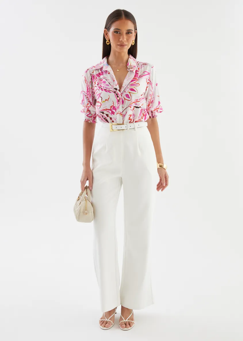 Dalton Blouse - Botanical Pink sold by Gingham & Heels product image thumbnail 5