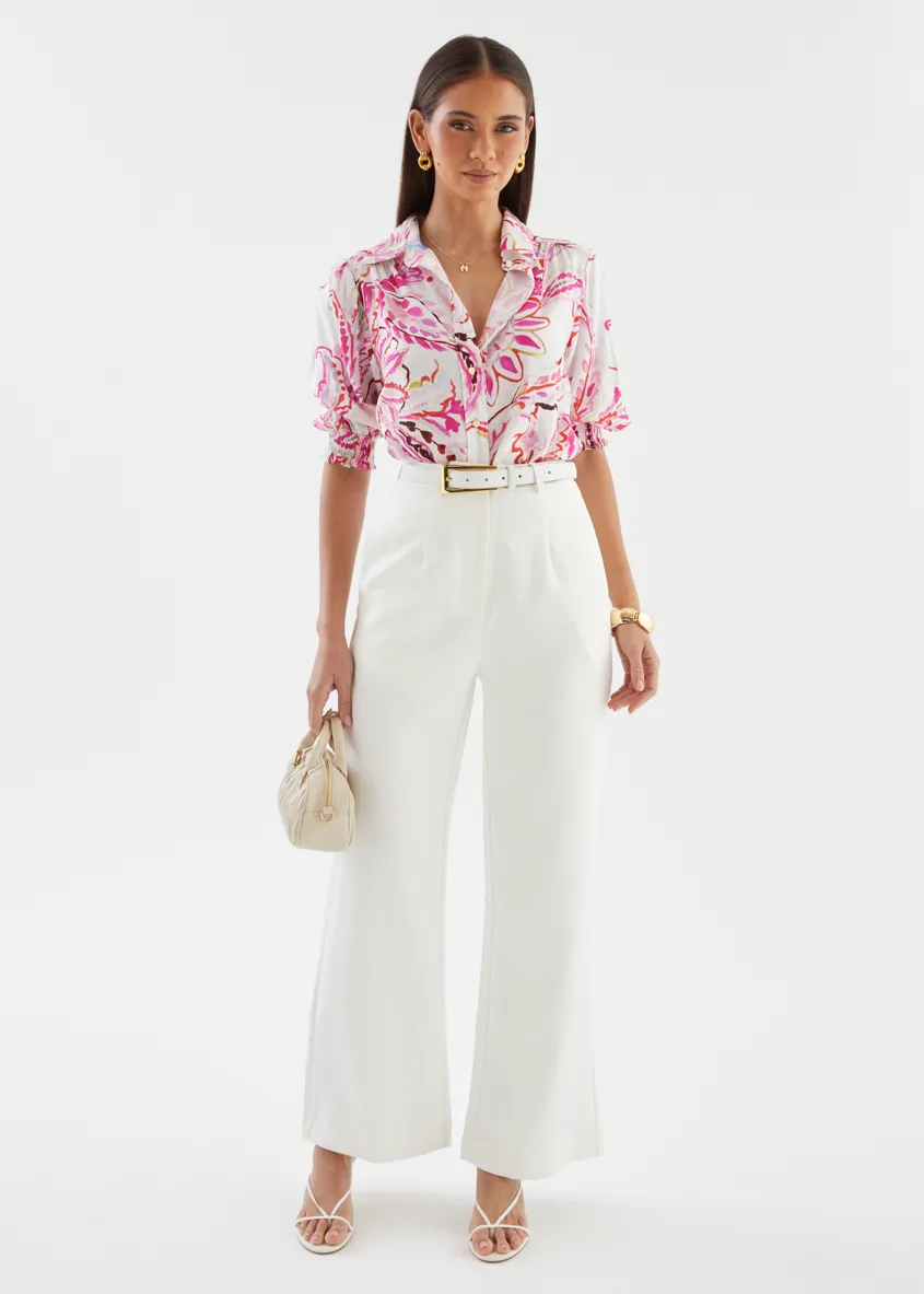 Dalton Blouse - Botanical Pink sold by Gingham & Heels product image thumbnail 3