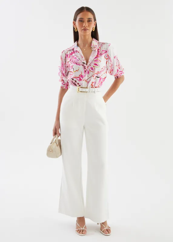 Dalton Blouse - Botanical Pink sold by Gingham & Heels