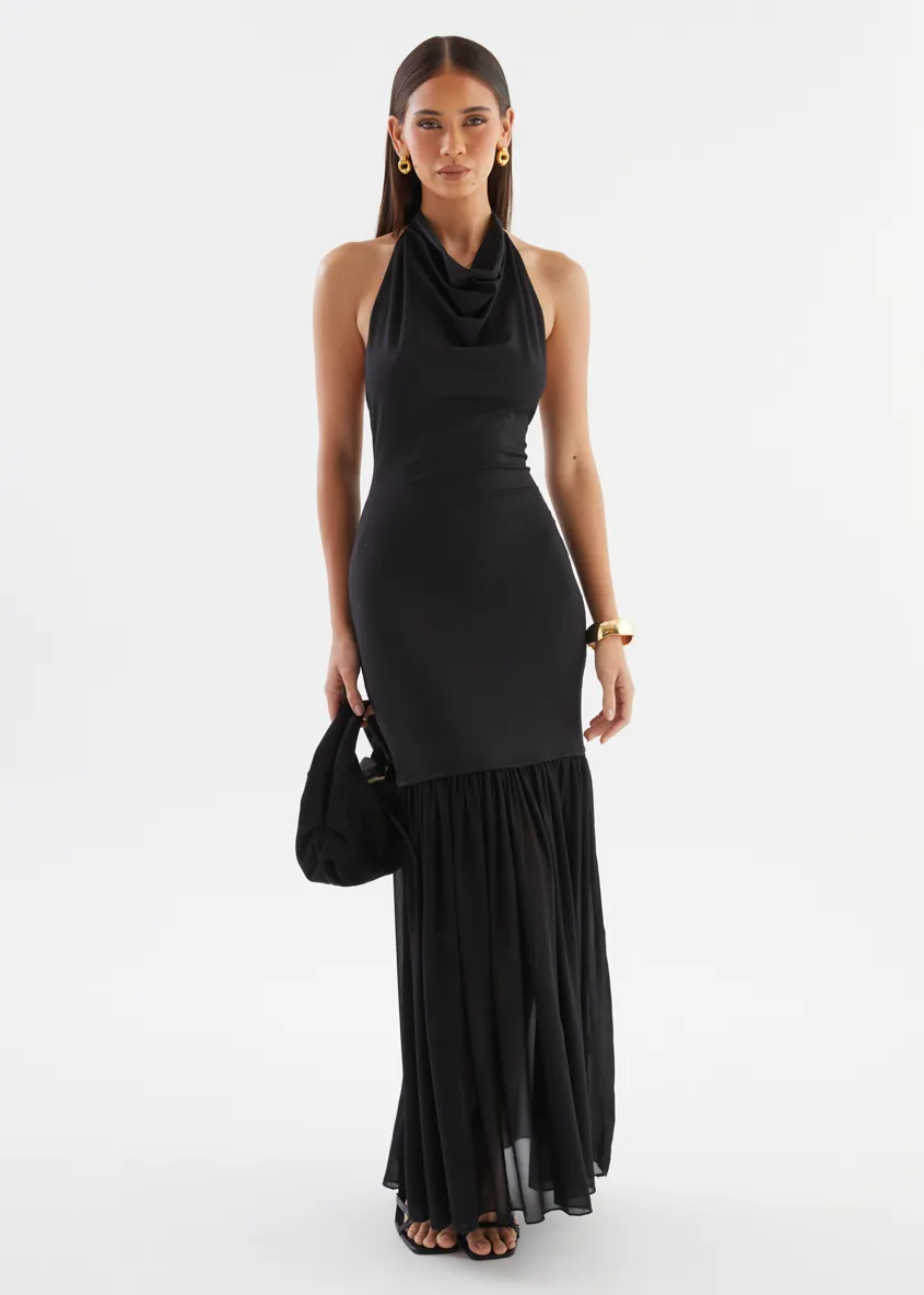 Jazel Halter Maxi Dress - Black sold by Gingham & Heels product image thumbnail 2