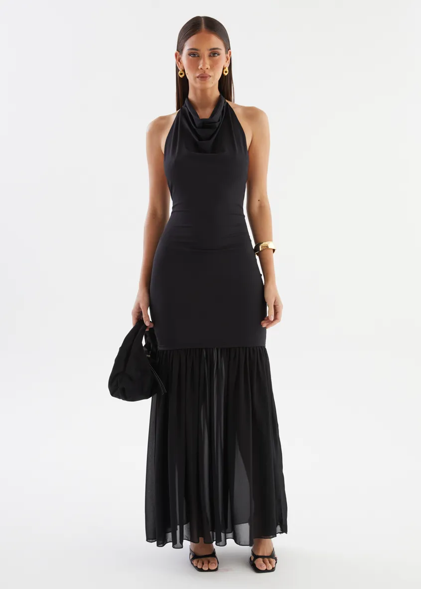 Jazel Halter Maxi Dress - Black sold by Gingham & Heels product image thumbnail 5