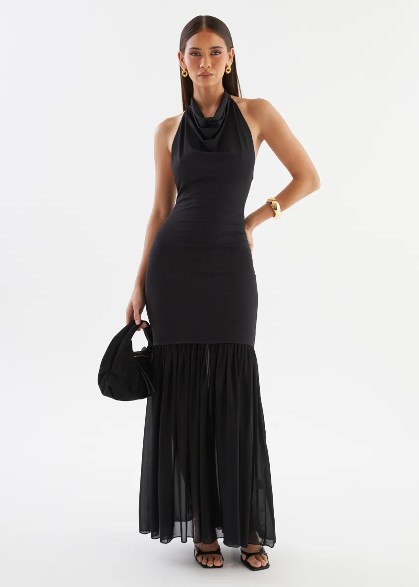 Jazel Halter Maxi Dress - Black sold by Gingham & Heels product image thumbnail 4
