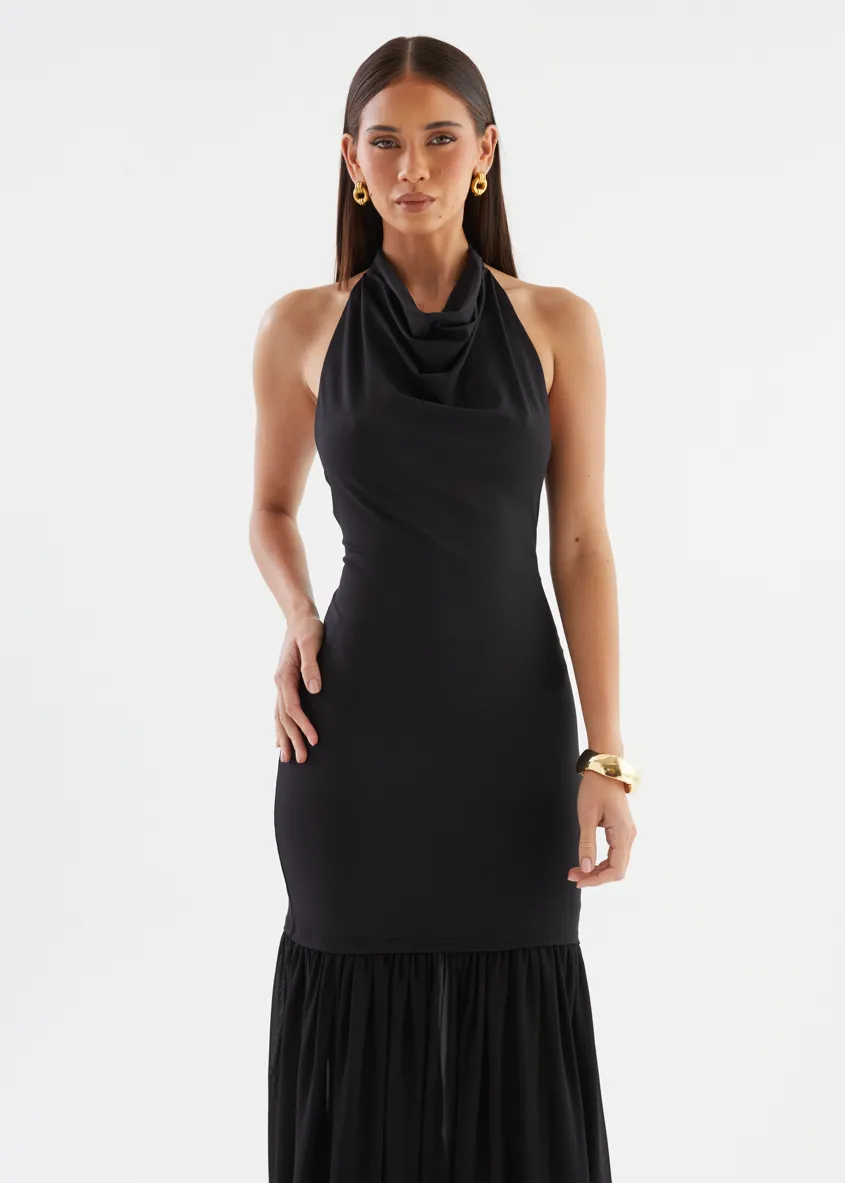 Jazel Halter Maxi Dress - Black sold by Gingham & Heels product image thumbnail 3