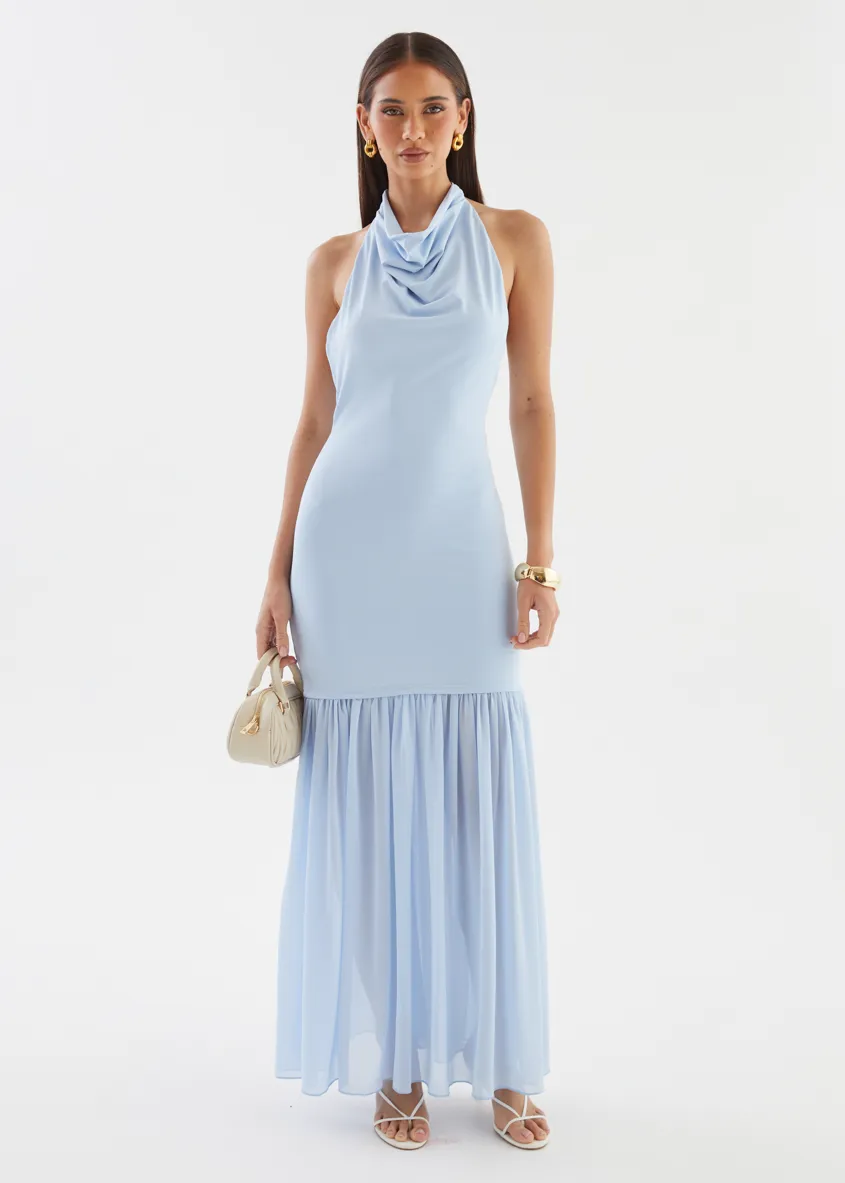 Jazel Halter Maxi Dress - Blue sold by Gingham & Heels product image thumbnail 5