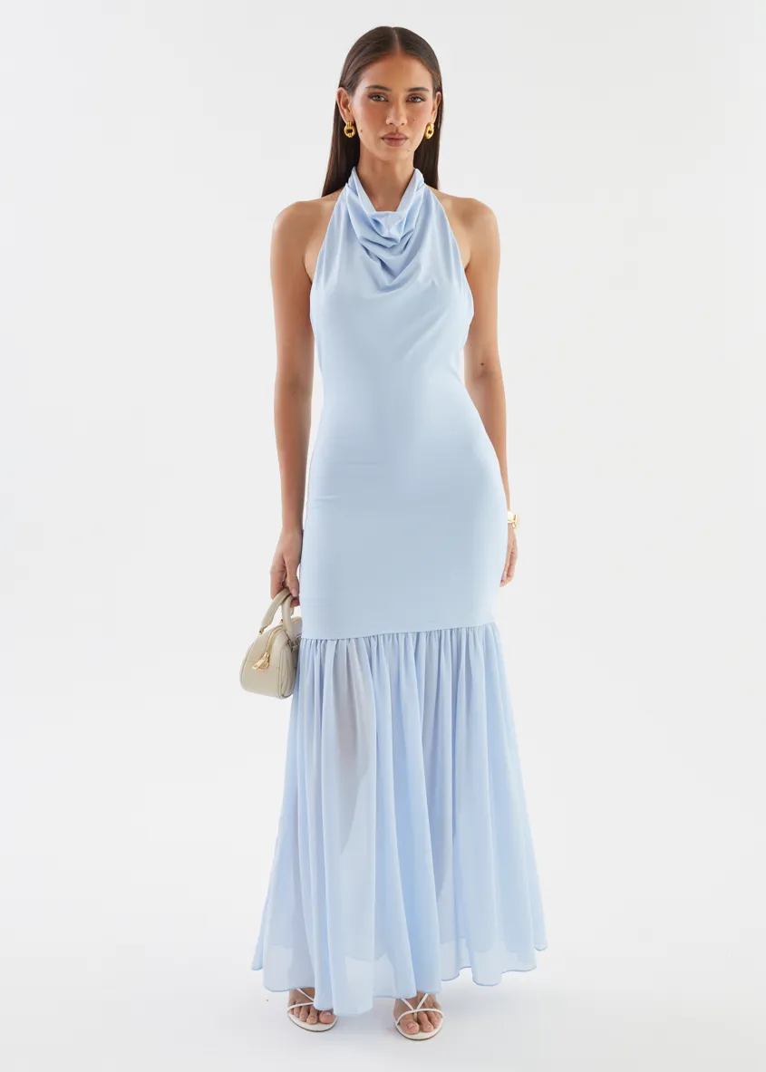 Jazel Halter Maxi Dress - Blue sold by Gingham & Heels product image thumbnail 2