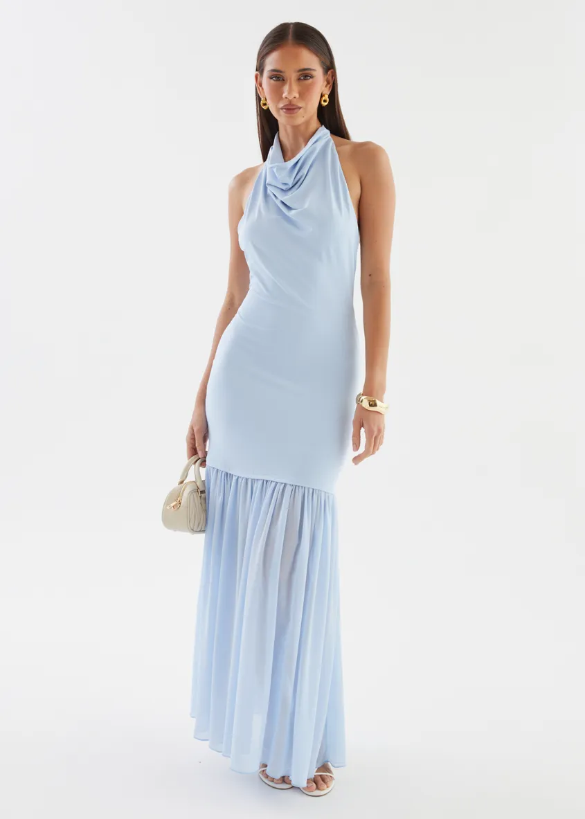 Jazel Halter Maxi Dress - Blue sold by Gingham & Heels product image thumbnail 4