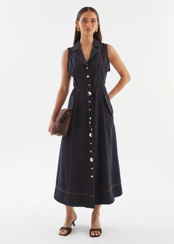 Sianne Maxi Dress - Navy sold by Gingham & Heels