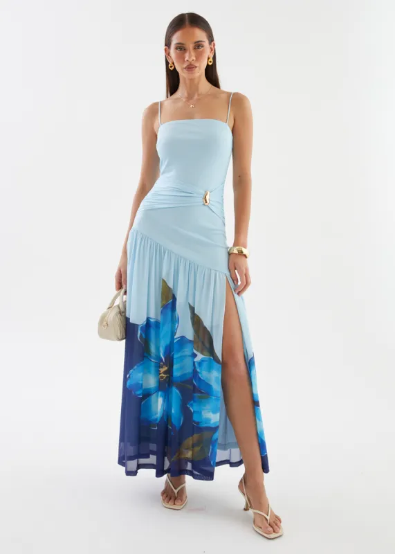 Darlia Maxi Dress - Sapphire Floral sold by Gingham & Heels