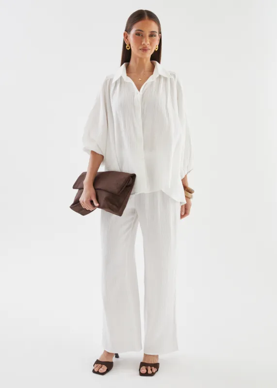 Monty Shirt - Off White sold by Gingham & Heels