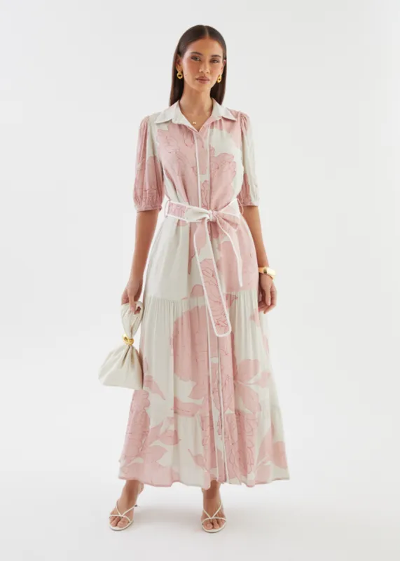 Miranda Maxi Dress - Blush Bloom sold by Gingham & Heels