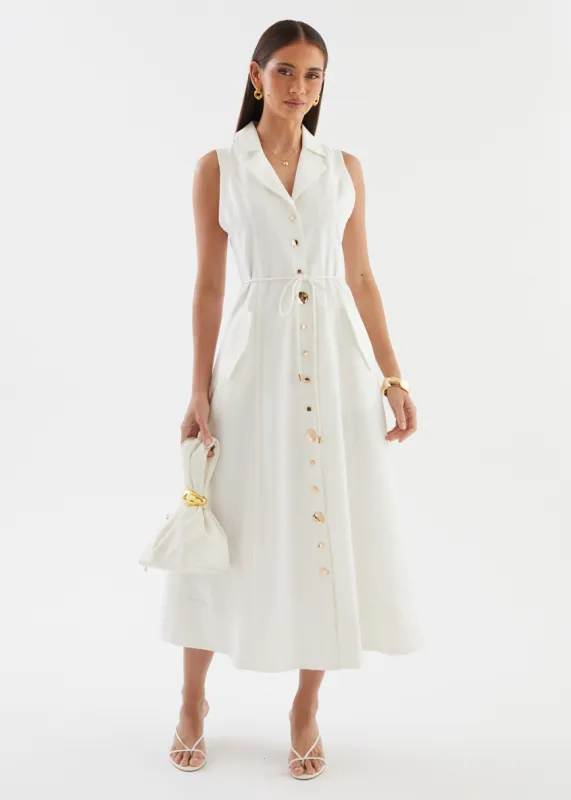 Sianne Maxi Dress - Off White sold by Gingham & Heels