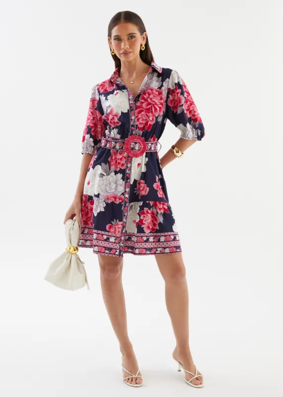 Roena Dress - Crimson Peony sold by Gingham & Heels