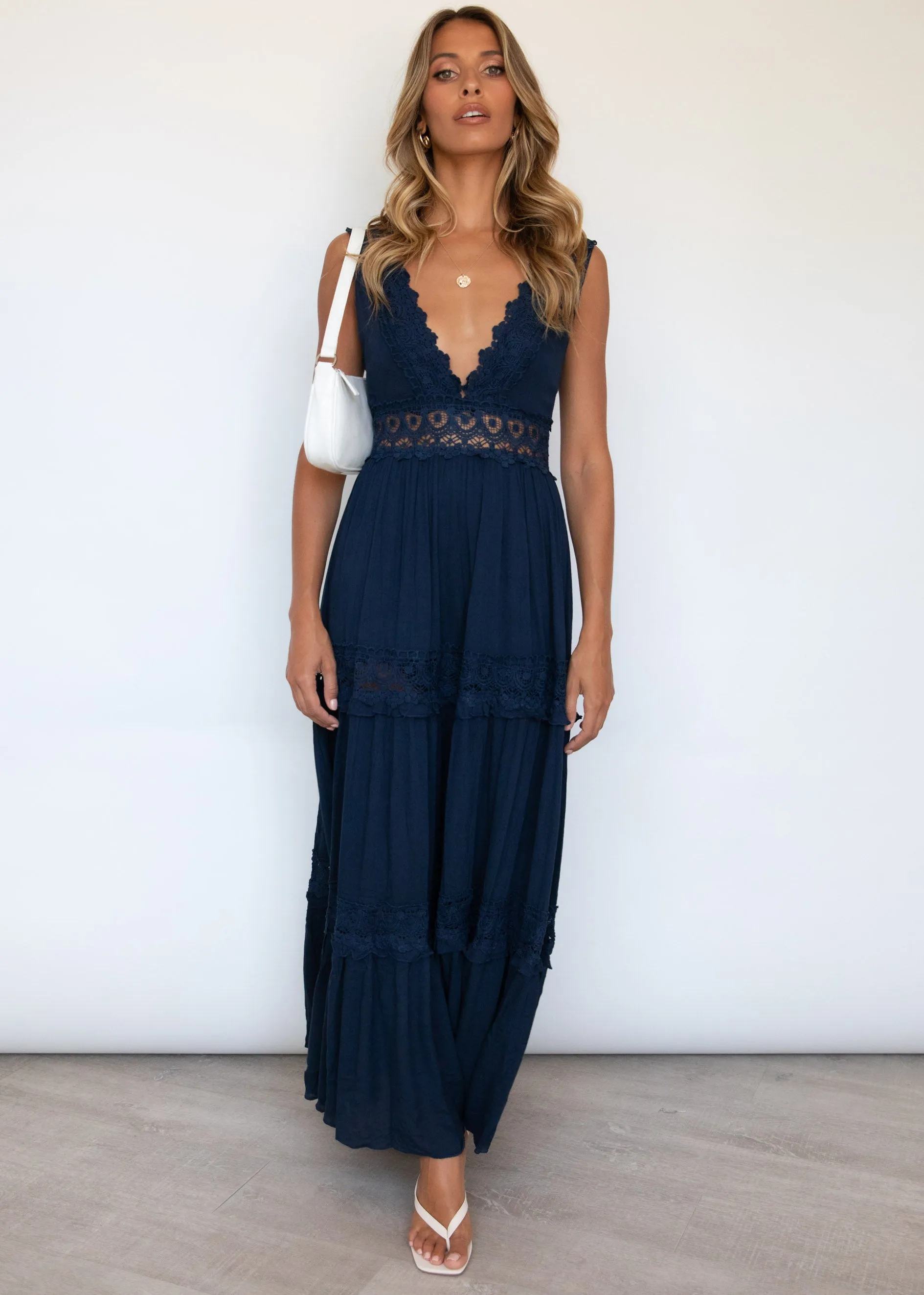 Zion Maxi Dress - Navy sold by Gingham & Heels product image thumbnail 5