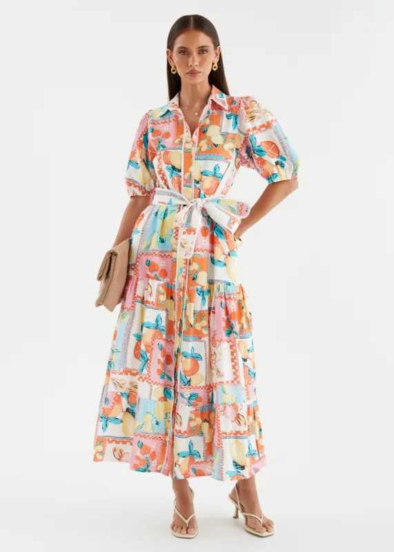 Acer Maxi Dress - Tropical Tile made by Gingham & Heels