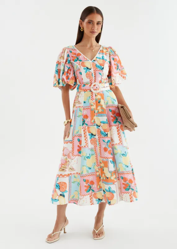 Anthea Maxi Dress - Tropical Tile sold by Gingham & Heels