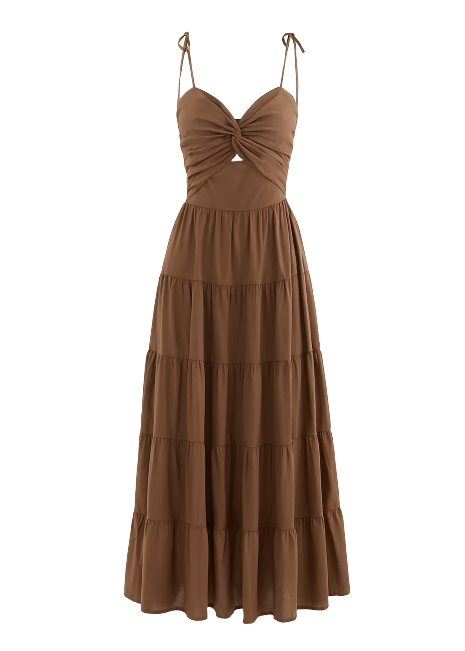 Tallia Midi Dress - Chocolate sold by Gingham & Heels product image thumbnail 2