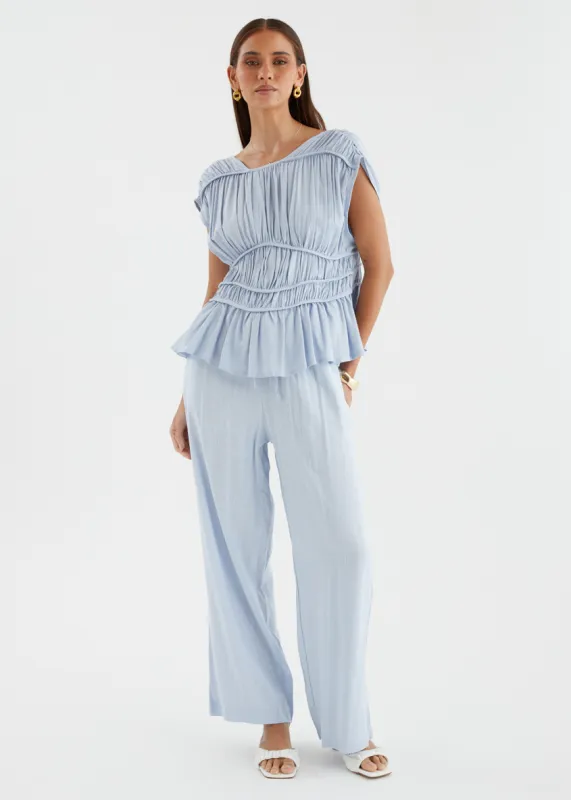 Sunseeker Top - Light Blue sold by Gingham & Heels