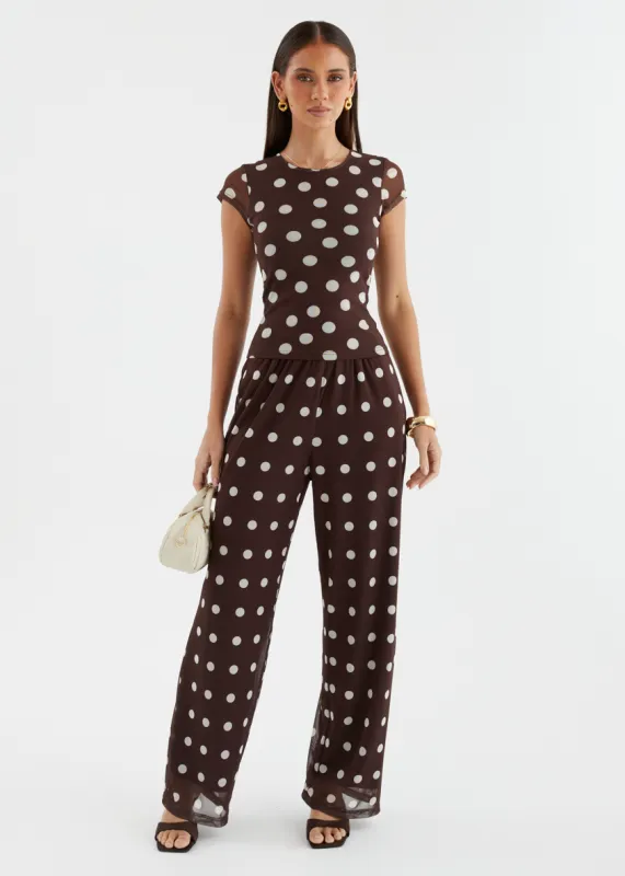 Robyn Mesh Top - Espresso Spot sold by Gingham & Heels
