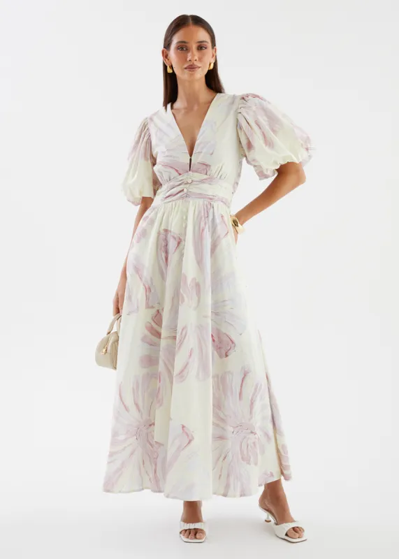 Alora Maxi Dress - Seashell sold by Gingham & Heels