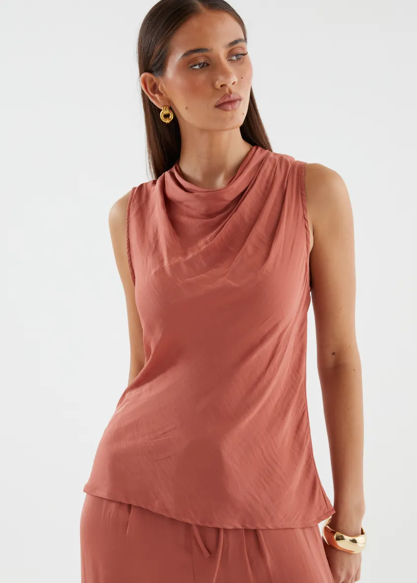 Tiah Top - Terracotta sold by Gingham & Heels