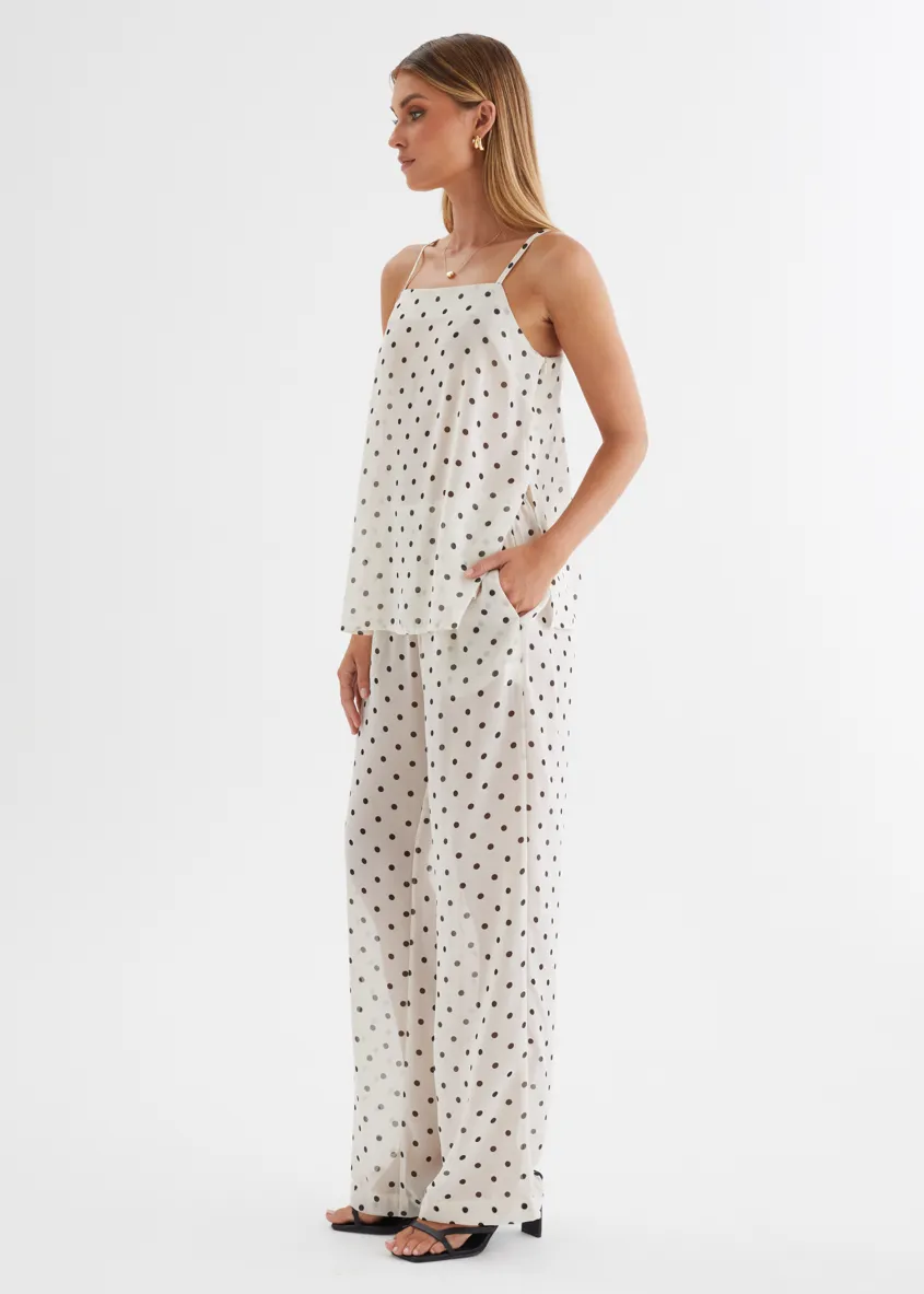 Felecia Pants - Beige Polka Dot sold by Gingham & Heels product image thumbnail 4