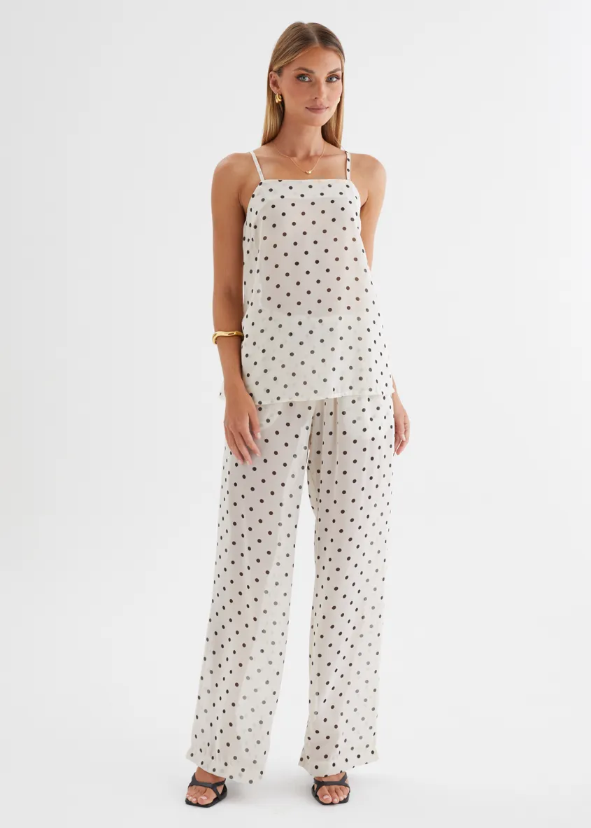Felecia Pants - Beige Polka Dot sold by Gingham & Heels product image thumbnail 3