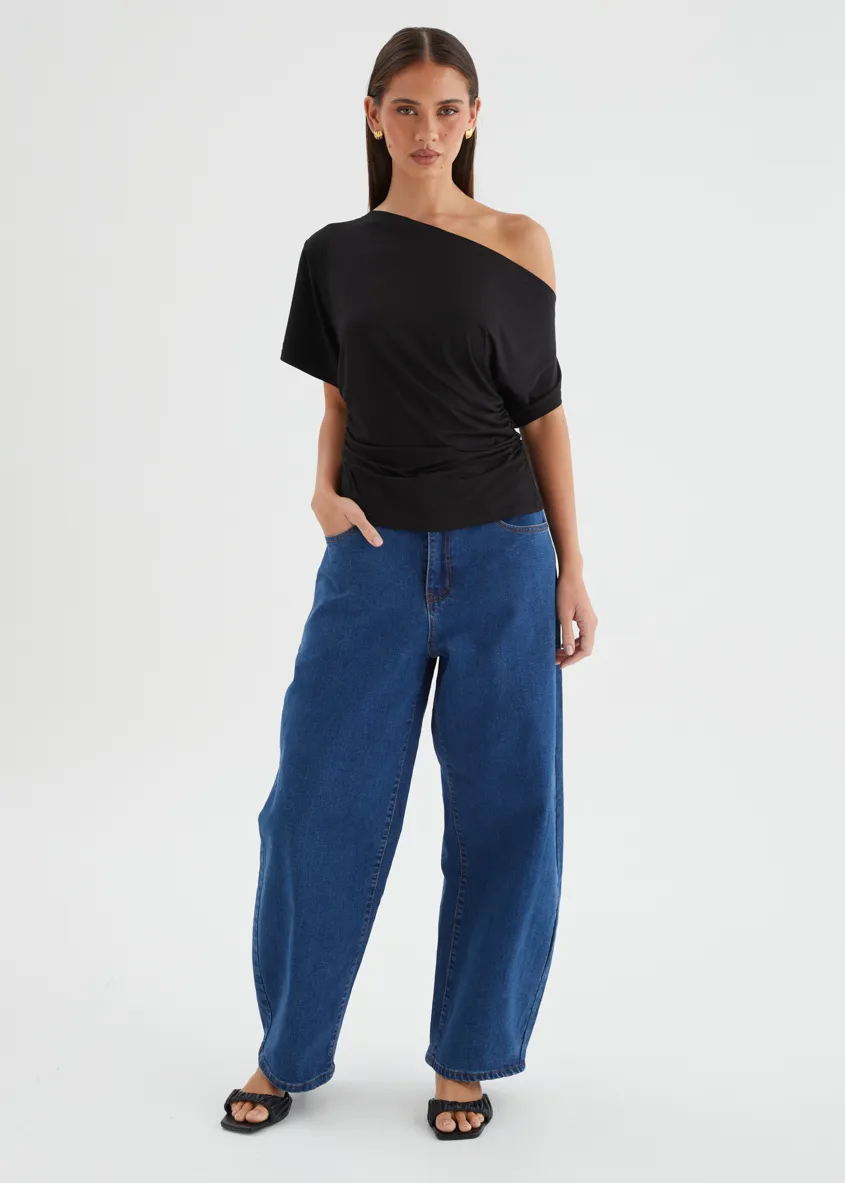 Anwar Barrel Jeans - Indigo sold by Gingham & Heels product image thumbnail 3