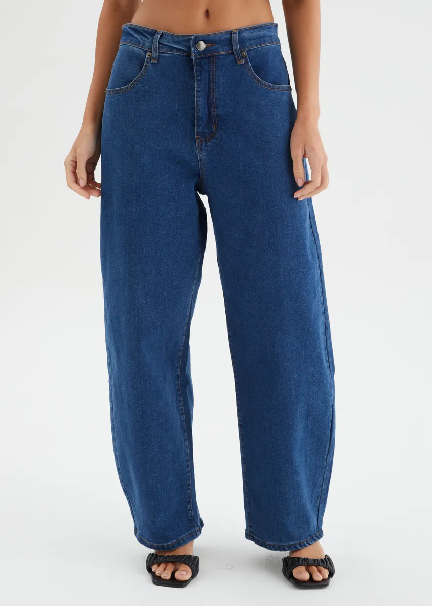 Anwar Barrel Jeans - Indigo sold by Gingham & Heels product image thumbnail 2