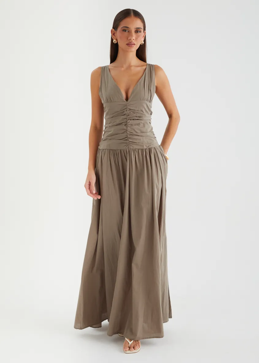 Jenelle Maxi Dress - Khaki sold by Gingham & Heels